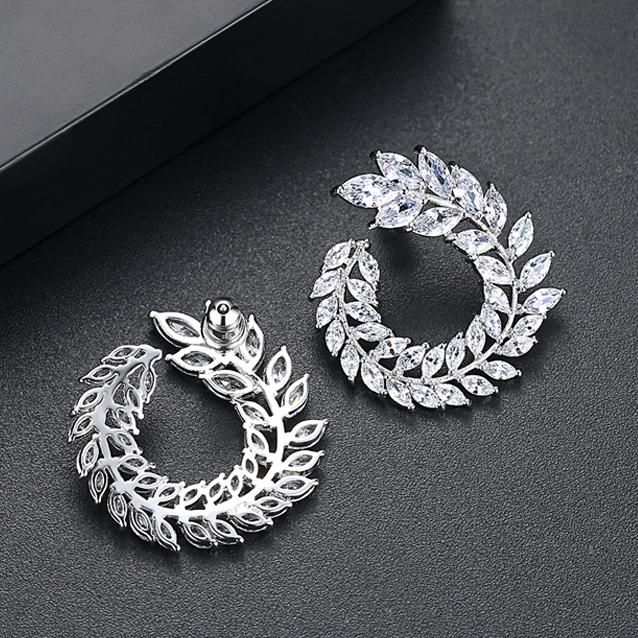 Aelia Earrings - White Gold - Kuberlo - Best Gift for - Imitation Jewellery - Designer Jewellery - one gram gold - fashion jewellery