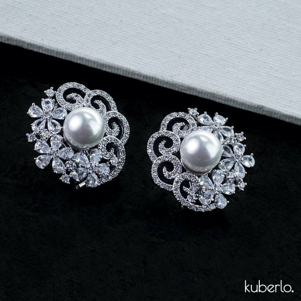 Stella Crystal Studs Silver - Kuberlo - Best Gift for - Imitation Jewellery - Designer Jewellery - one gram gold - fashion jewellery