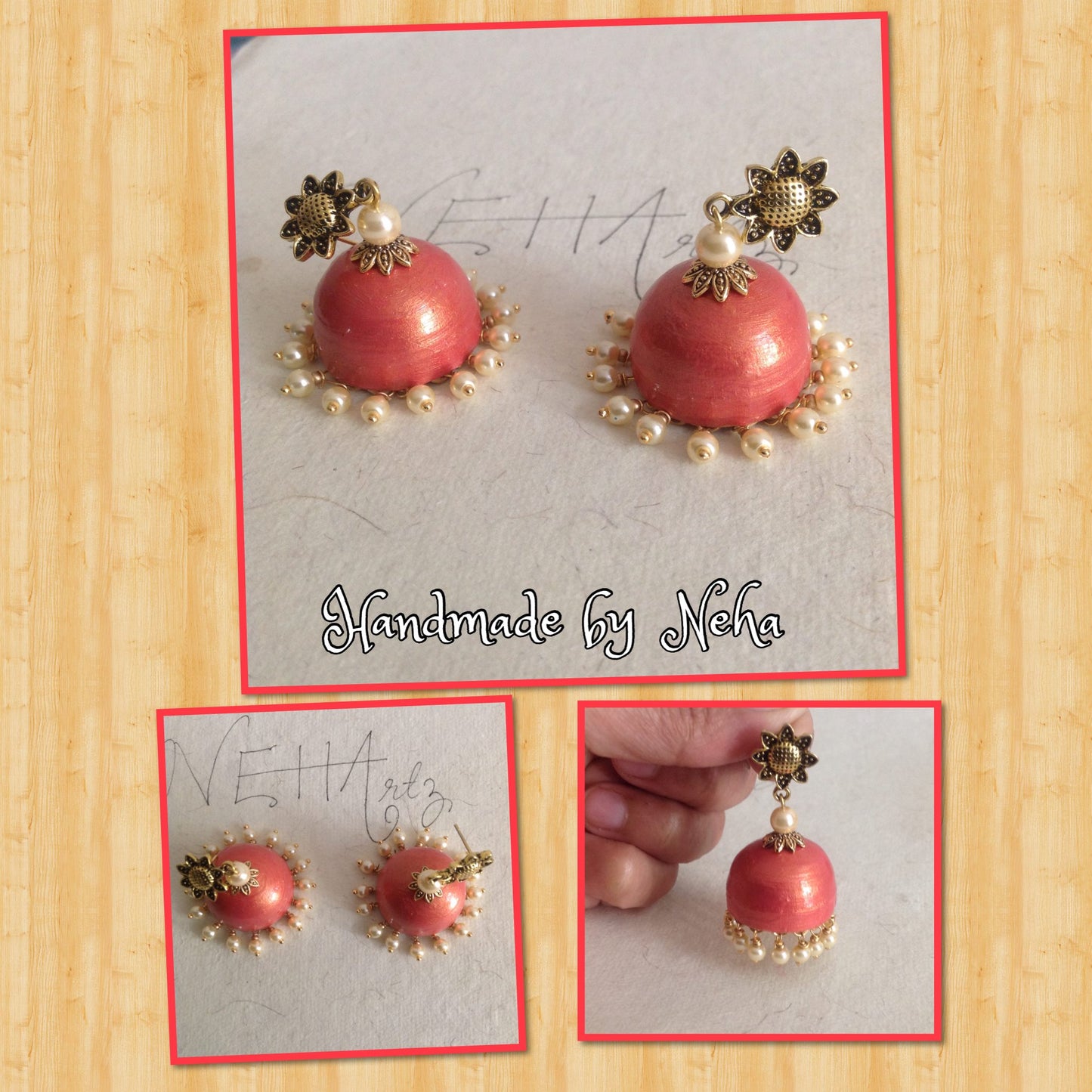 Custom Made Jumka earrings - Kuberlo - Best Gift for - Imitation Jewellery - Designer Jewellery - one gram gold - fashion jewellery