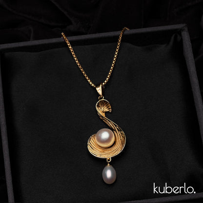 Kriti Pendant Set Gold - Kuberlo - Best Gift for - Imitation Jewellery - Designer Jewellery - one gram gold - fashion jewellery