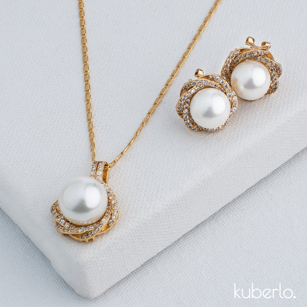 Shimming Pearl Necklace Set - Kuberlo - Best Gift for - Imitation Jewellery - Designer Jewellery - one gram gold - fashion jewellery