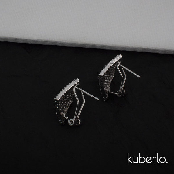 Diamond Cut Earrings Silver - Kuberlo - Best Gift for - Imitation Jewellery - Designer Jewellery - one gram gold - fashion jewellery