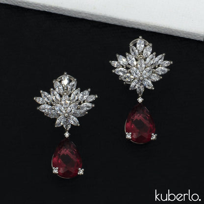 Arata Ruby Necklace Set - Kuberlo - Best Gift for - Imitation Jewellery - Designer Jewellery - one gram gold - fashion jewellery