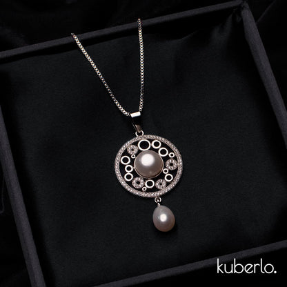 Round Raaga Pendant Set - Kuberlo - Best Gift for - Imitation Jewellery - Designer Jewellery - one gram gold - fashion jewellery