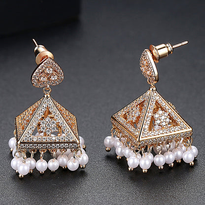 Aauri Jhumki Earrings - Kuberlo - Best Gift for - Imitation Jewellery - Designer Jewellery - one gram gold - fashion jewellery