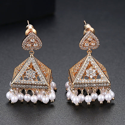 Aauri Jhumki Earrings - Kuberlo - Best Gift for - Imitation Jewellery - Designer Jewellery - one gram gold - fashion jewellery