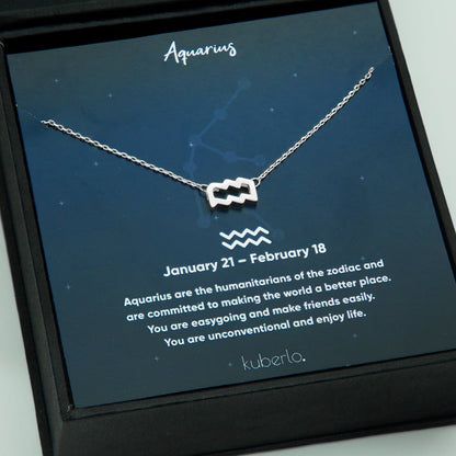 Aquarius ( Jan 20 - Feb 18 ) Silver - Kuberlo - Best Gift for - Imitation Jewellery - Designer Jewellery - one gram gold - fashion jewellery