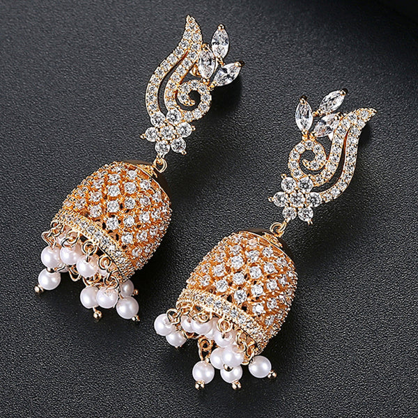 Tanoor Jhumka Earrings - Kuberlo - Best Gift for - Imitation Jewellery - Designer Jewellery - one gram gold - fashion jewellery