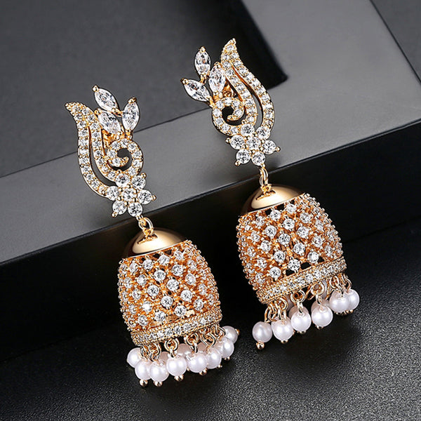 Tanoor Jhumka Earrings - Kuberlo - Best Gift for - Imitation Jewellery - Designer Jewellery - one gram gold - fashion jewellery