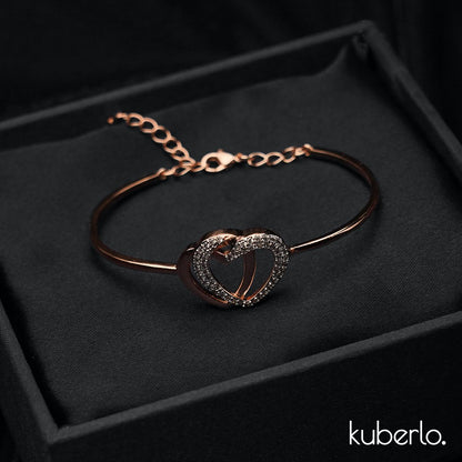 Entangled Hearts Bracelet - Kuberlo - Best Gift for - Imitation Jewellery - Designer Jewellery - one gram gold - fashion jewellery