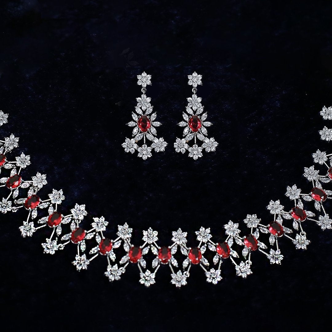 Royal Raaga Ruby Necklace Set