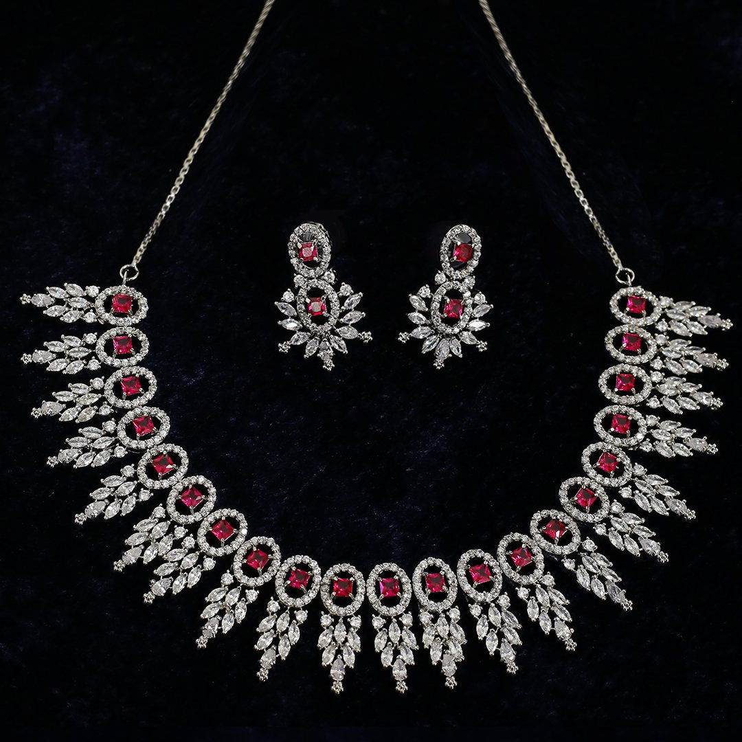 Amoga Ruby Necklace Set