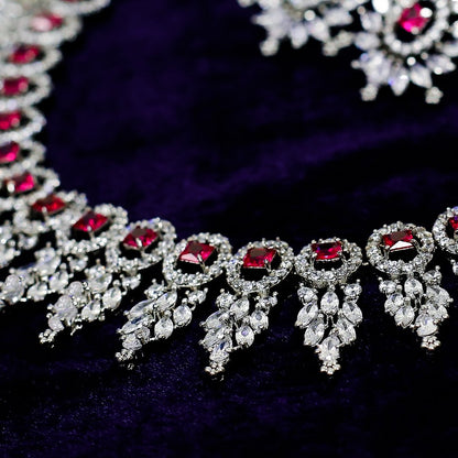 Amoga Ruby Necklace Set