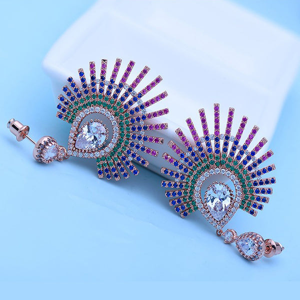 Peacock Dangler Earrings - Kuberlo - Best Gift for - Imitation Jewellery - Designer Jewellery - one gram gold - fashion jewellery