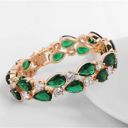 Emerald Green Sparkle Bracelet - Kuberlo - Best Gift for - Imitation Jewellery - Designer Jewellery - one gram gold - fashion jewellery