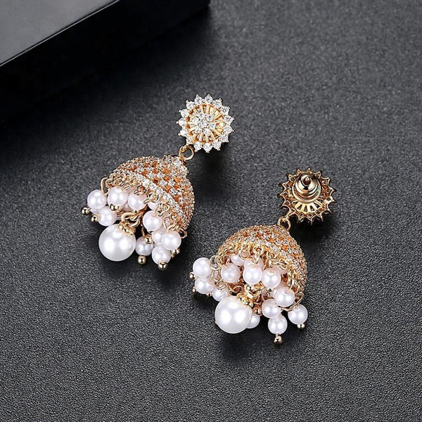 Celebration Jhumka Earrings - Kuberlo - Best Gift for - Imitation Jewellery - Designer Jewellery - one gram gold - fashion jewellery