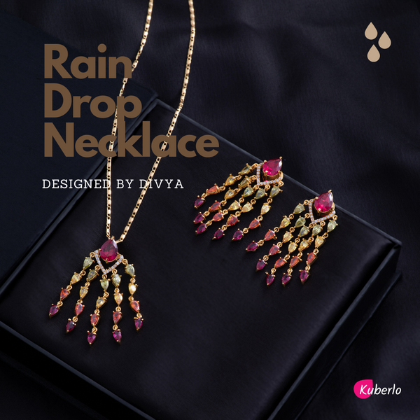 Rain drop Necklace Set