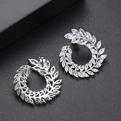 Aelia Earrings - White Gold - Kuberlo - Best Gift for - Imitation Jewellery - Designer Jewellery - one gram gold - fashion jewellery