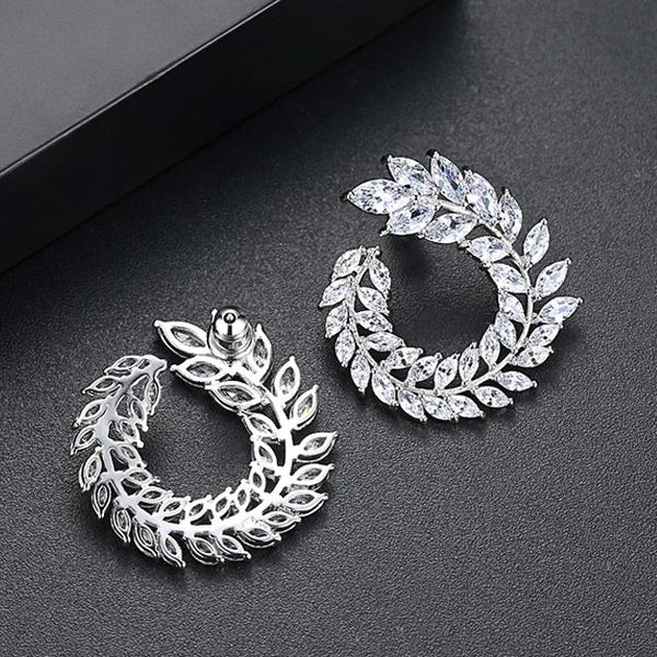 Aelia Earrings - White Gold - Kuberlo - Best Gift for - Imitation Jewellery - Designer Jewellery - one gram gold - fashion jewellery