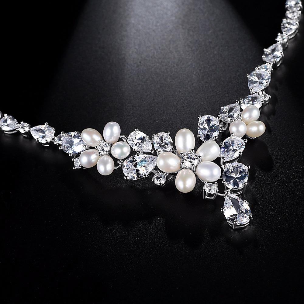 Crystal Bloome Necklace Set - Kuberlo - Best Gift for - Imitation Jewellery - Designer Jewellery - one gram gold - fashion jewellery