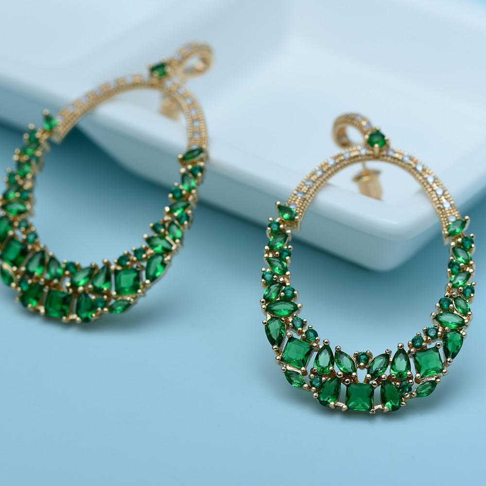 Kanoor Emerald Dangler Earrings - Kuberlo - Best Gift for - Imitation Jewellery - Designer Jewellery - one gram gold - fashion jewellery