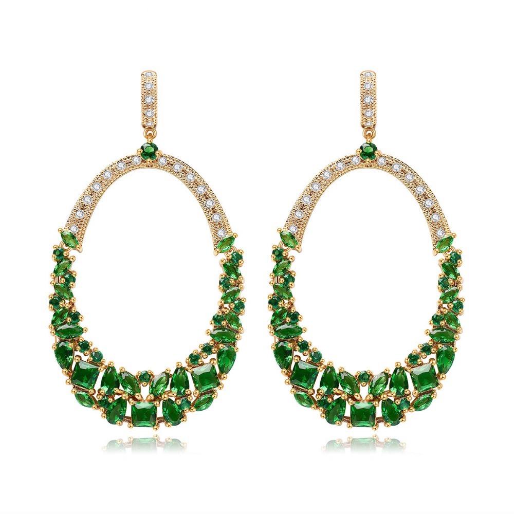 Kanoor Emerald Dangler Earrings - Kuberlo - Best Gift for - Imitation Jewellery - Designer Jewellery - one gram gold - fashion jewellery