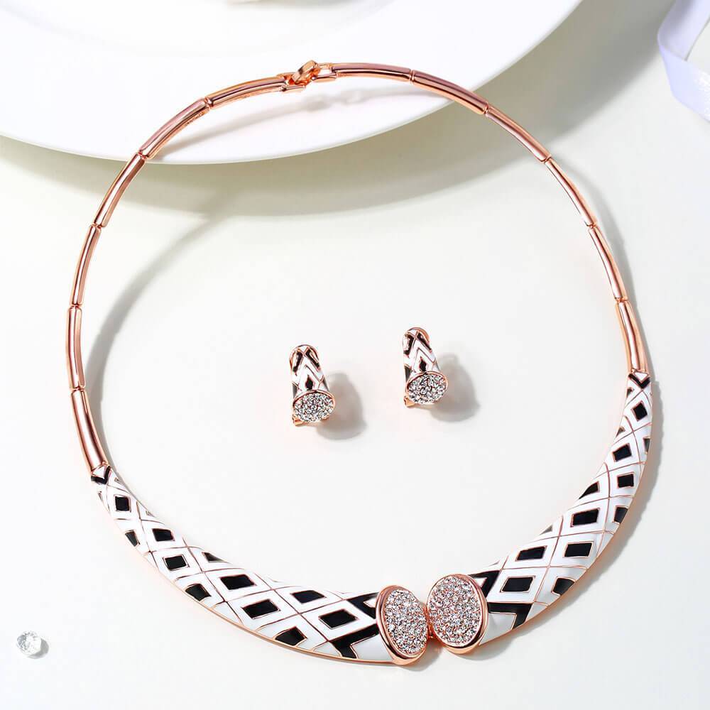 Emma Enamel Choker Necklace - Kuberlo - Best Gift for - Imitation Jewellery - Designer Jewellery - one gram gold - fashion jewellery