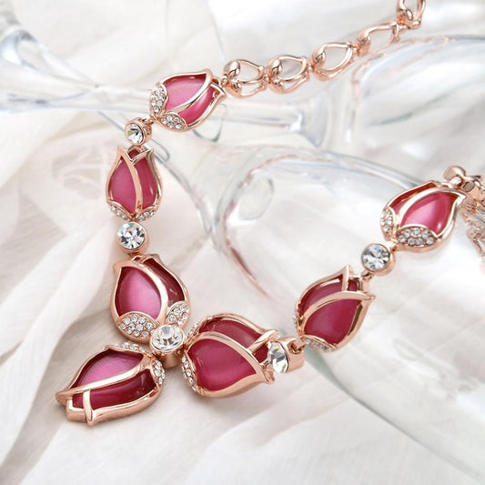 Rose Necklace Set - Kuberlo - Best Gift for - Imitation Jewellery - Designer Jewellery - one gram gold - fashion jewellery