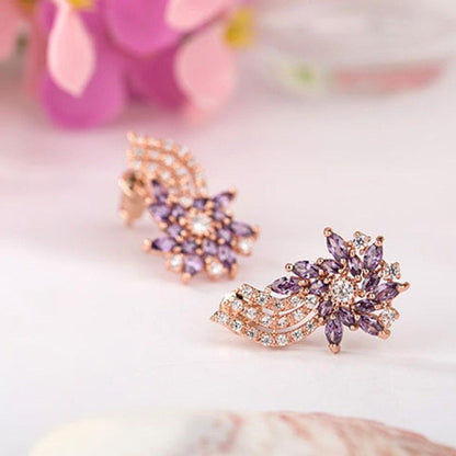 Purple Flame Studs - Kuberlo - Best Gift for - Imitation Jewellery - Designer Jewellery - one gram gold - fashion jewellery