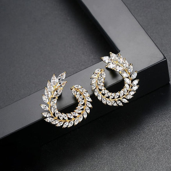 Aelia Earrings - Gold - Kuberlo - Best Gift for - Imitation Jewellery - Designer Jewellery - one gram gold - fashion jewellery