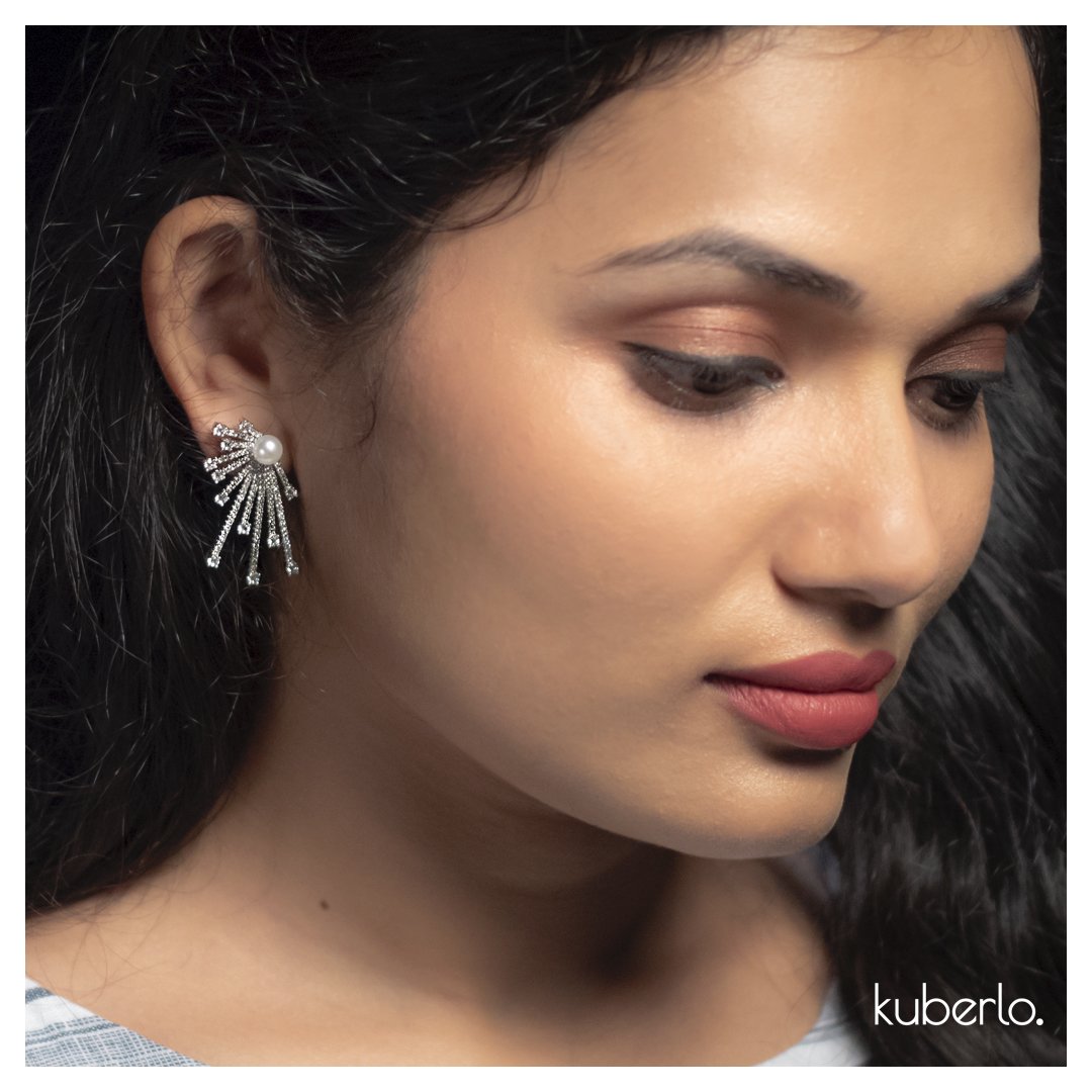 Gloome Studded Earrings - Kuberlo - Best Gift for - Imitation Jewellery - Designer Jewellery - one gram gold - fashion jewellery