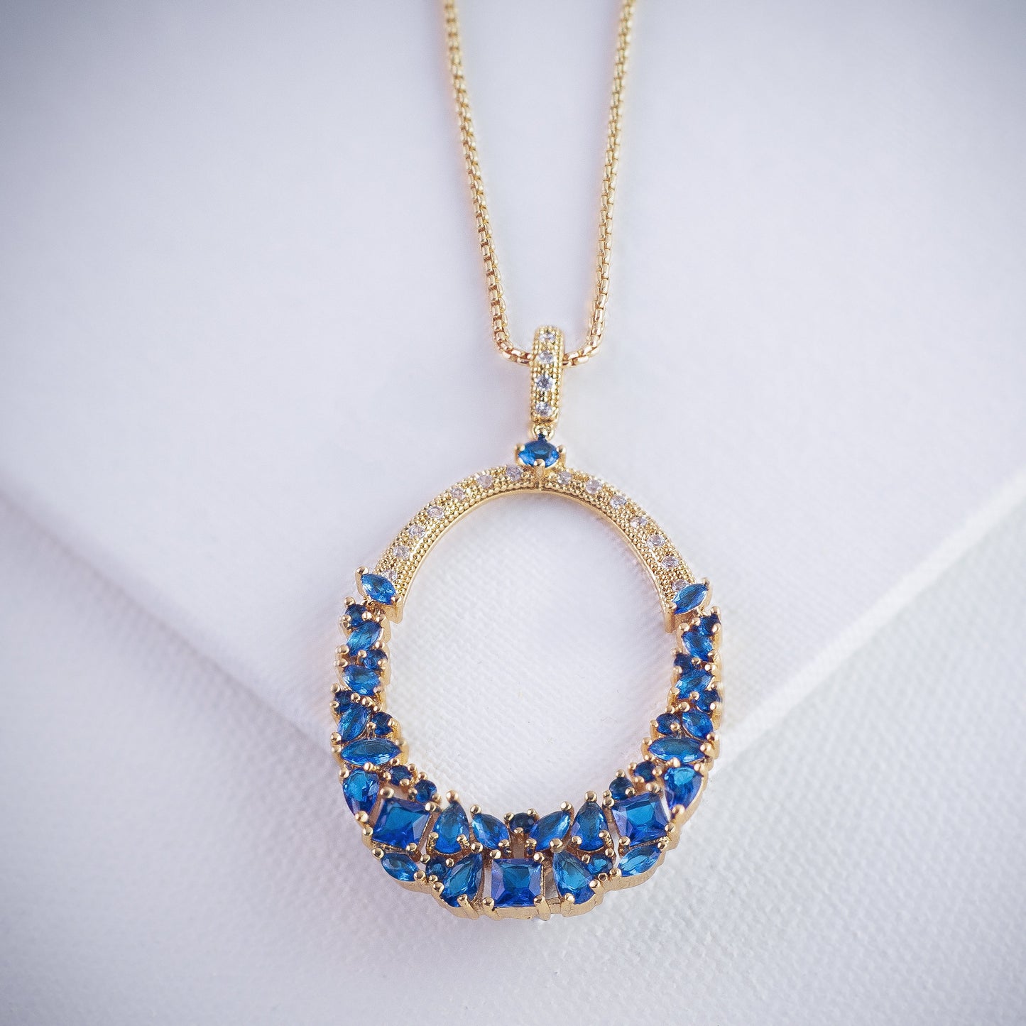 Kanoor Pendant - Blue - Kuberlo - Best Gift for - Imitation Jewellery - Designer Jewellery - one gram gold - fashion jewellery