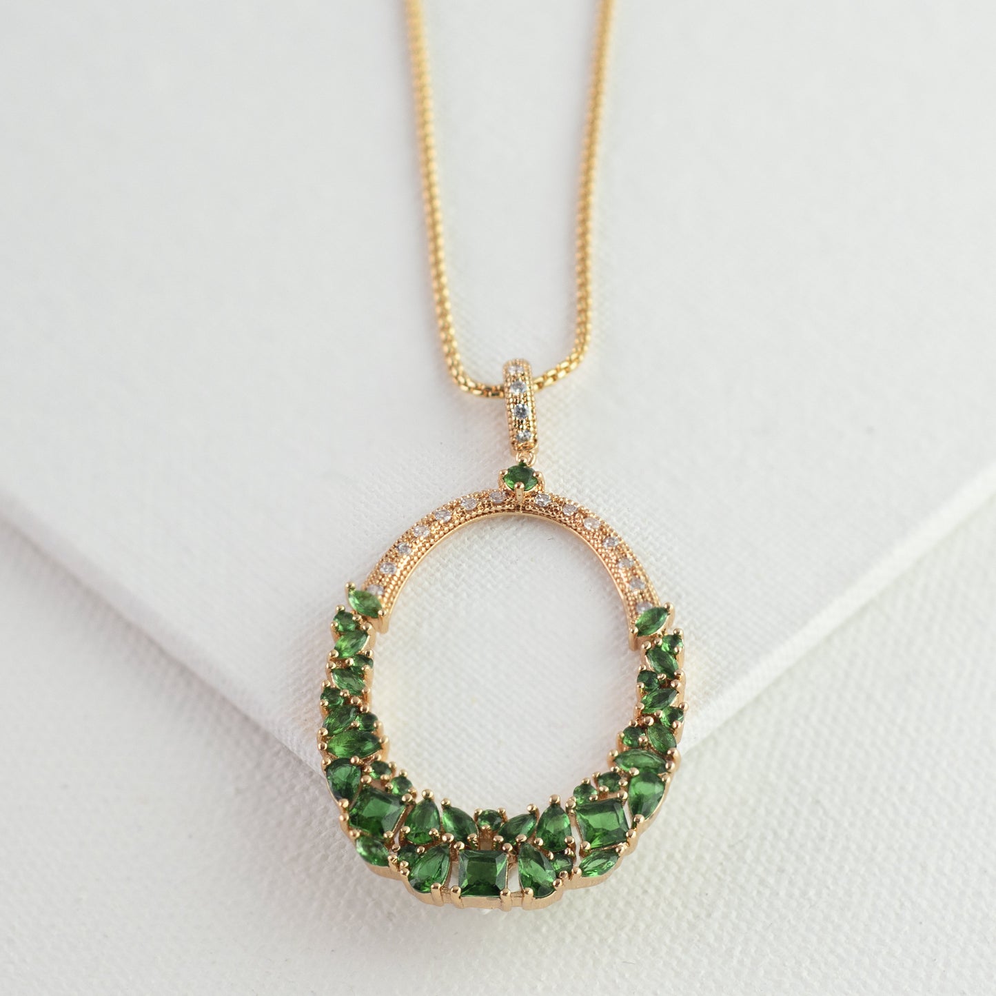 Gift Kanoor Emerald Pendant - Kuberlo - Best Gift for - Imitation Jewellery - Designer Jewellery - one gram gold - fashion jewellery