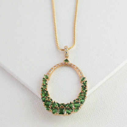 Gift Kanoor Emerald Pendant - Kuberlo - Best Gift for - Imitation Jewellery - Designer Jewellery - one gram gold - fashion jewellery