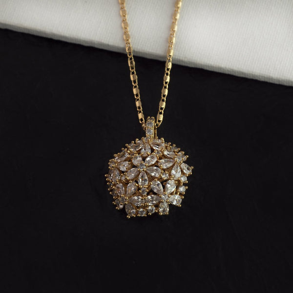 Floral Pendant Set Gold - Kuberlo - Best Gift for - Imitation Jewellery - Designer Jewellery - one gram gold - fashion jewellery