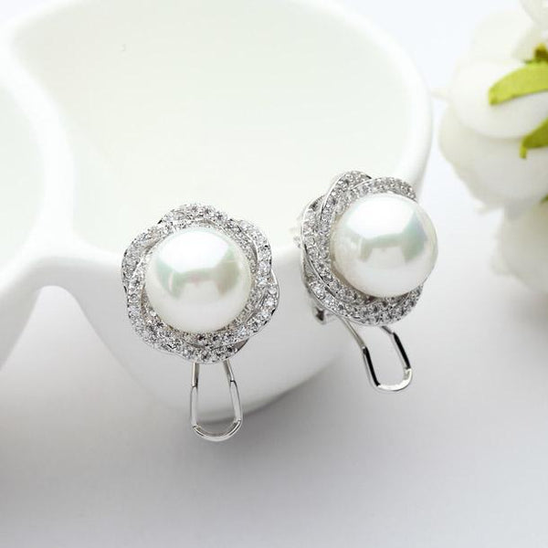 Pearl Studs Silver - Kuberlo - Best Gift for - Imitation Jewellery - Designer Jewellery - one gram gold - fashion jewellery