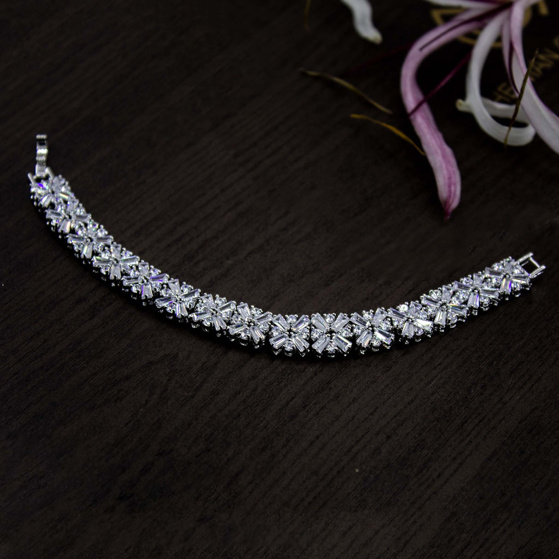 Princess Posh Crystal Bracelet - Kuberlo - Best Gift for - Imitation Jewellery - Designer Jewellery - one gram gold - fashion jewellery