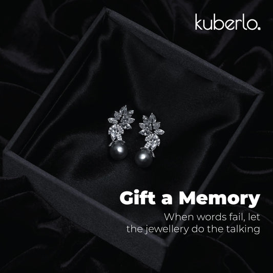 Gift Princess Pearl Earrings - Kuberlo - Best Gift for - Imitation Jewellery - Designer Jewellery - one gram gold - fashion jewellery