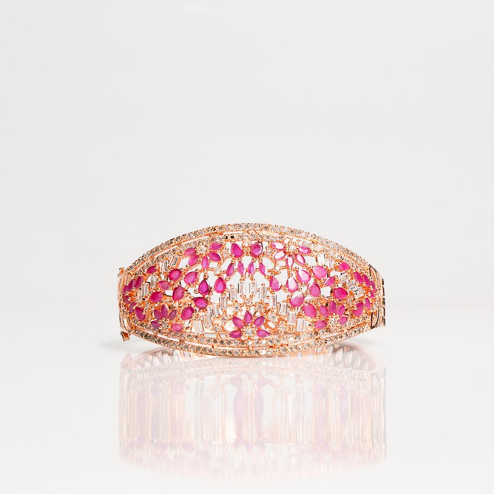 Pink Rhiya Royal Bangle Bracelet