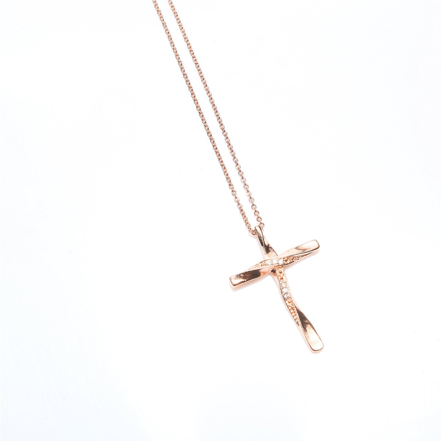 Jesus Cross Pendant (Rose Gold Plating)