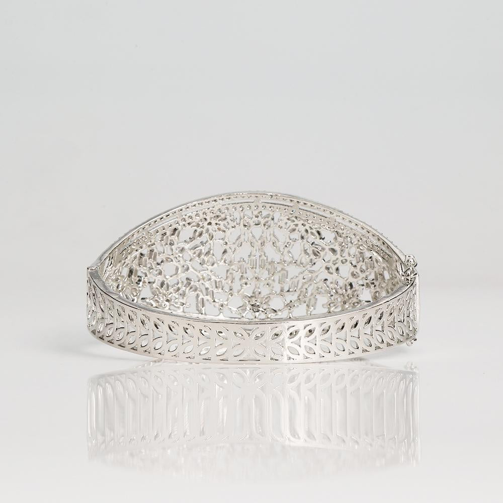 White Rhiya Royal Bangle Bracelet