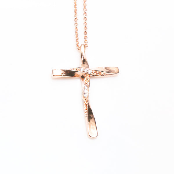 Jesus Cross Pendant (Rose Gold Plating)