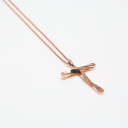 Jesus Cross Pendant (Rose Gold Plating)